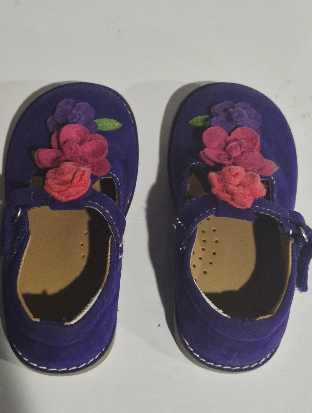 GYMBOREE Kids Purple Floral Mary Jane Shoes Size 6